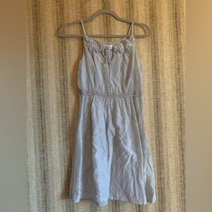 LOFT Ann Taylor Silk Cotton Dress Blue Size 2 Knee Length Summer Clothing